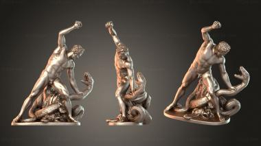 Figurines of people Achelous serpent transformation 3d model