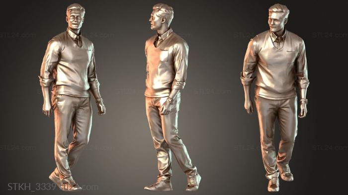 Figurines of people (Andrew Observant, STKH_3339) 3D models for cnc