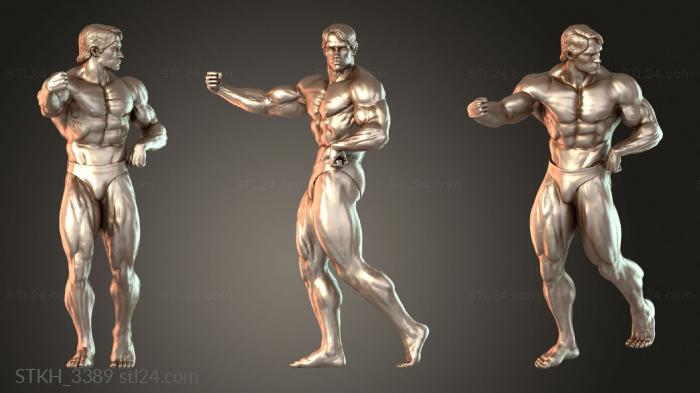 Figurines of people (Arnold Schwarzenegger Unyielding, STKH_3389) 3D models for cnc