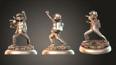Figurines of people Ash and Pikachu Masterpiece 3d model