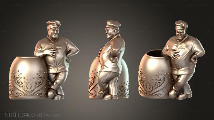 Figurines of people (Baker with Tandoor, STKH_3400) 3D models for cnc