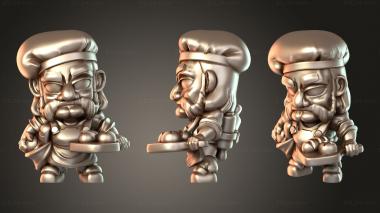 Figurines of people Bakers Team Zealous 3d model