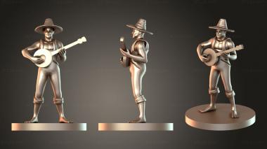 Figurines of people Bard Hillbilly Human Male 3d model