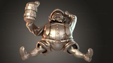 Figurines of people Boar Beer Mount Rider 3d model