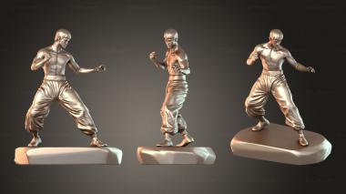 Figurines of people Bruce Lee Focused 3d model