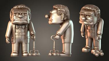 Figurines of people Carl Glasses 3d model