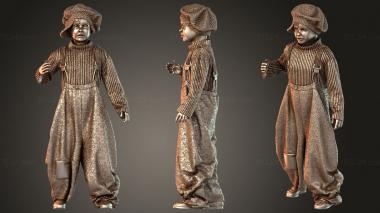 Figurines of people Charlie Chaplin The Kid Nostalgic 3d model