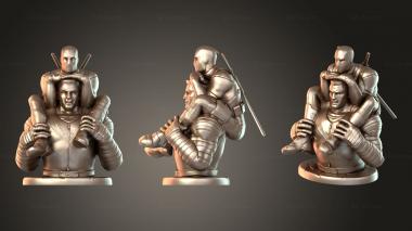 Figurines of people Colossus Deadpool Half 3d model