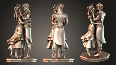 Figurines of people Couples Embrace 3d model