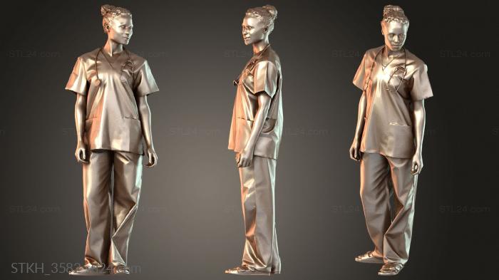 Figurines of people (Diana Brave, STKH_3582) 3D models for cnc