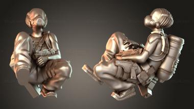 Figurines of people Doctor Fen Biohazard Scientist Hazmat 3d model