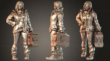 Figurines of people Doctor Rachel Biohazard Scientist Hazmat 3d model