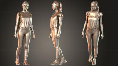 Figurines of people Elena Joyful 3d model