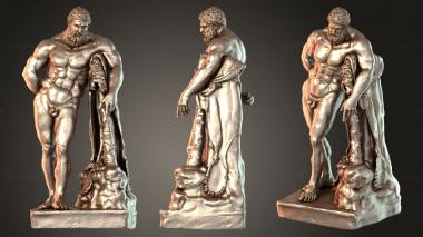 Figurines of people Farnese Hercules Glykon Museo Archeologico Nazionale Naples 3d model