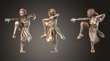 Figurines of people Fear Investigators Core Martial 3d model