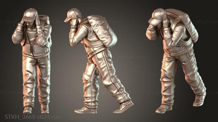 Figurines of people (Female Civilian Fierce, STKH_3668) 3D models for cnc