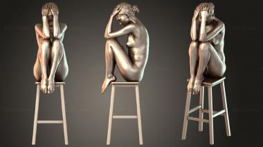 Figurines of people Female Sitting 3d model