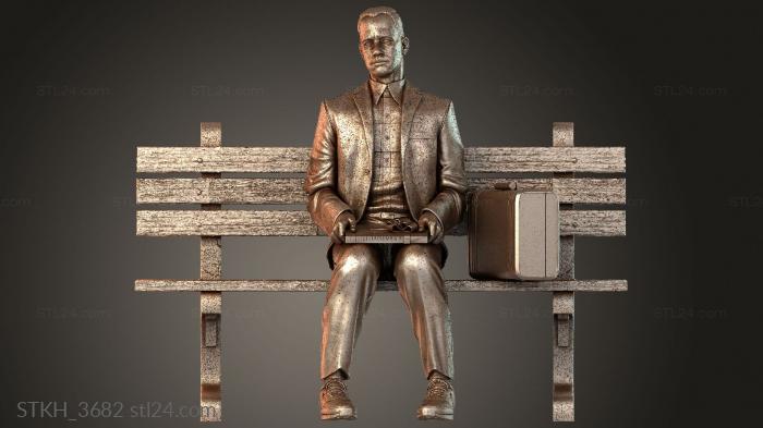 Figurines of people (Forrest Gump Bench, STKH_3682) 3D models for cnc