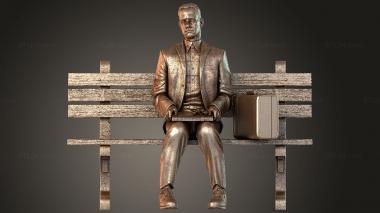 Figurines of people Forrest Gump Bench 3d model