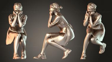 Figurines of people Francine Native Duplicate 4 3d model