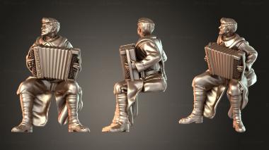 Figurines of people French Army Music Female 3d model