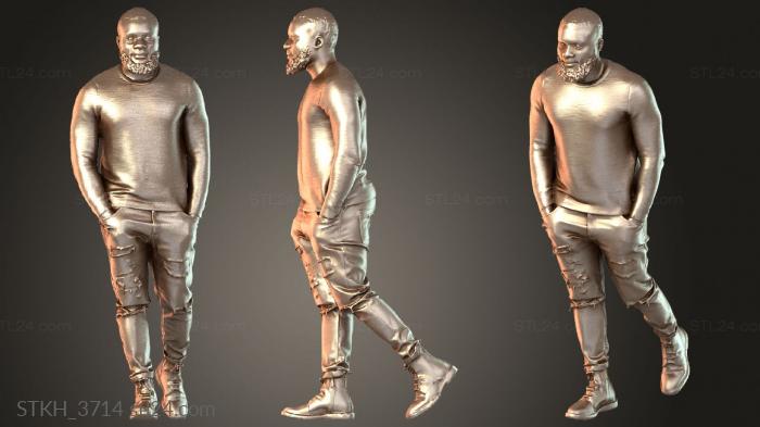 Figurines of people (Gabriel Joyful, STKH_3714) 3D models for cnc