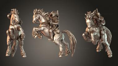 Figurines of people Geralt on Horse Horseback 3d model