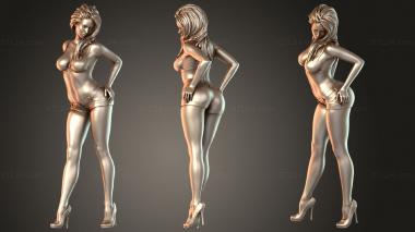 Figurines of people Girl in Shorts 3d model