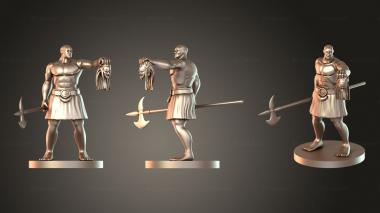 Figurines of people Goliath Barbarian with Hag 3d model