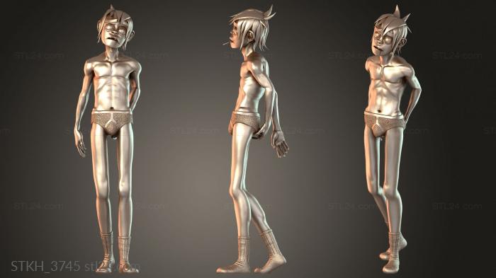 Figurines of people (Gorillaz Underwear, STKH_3745) 3D models for cnc