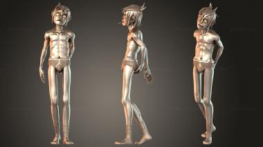 Figurines of people Gorillaz Underwear 3d model