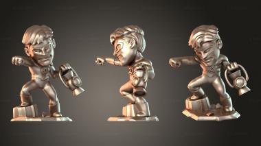 Figurines of people Green Lantern Chibi Simple 3d model