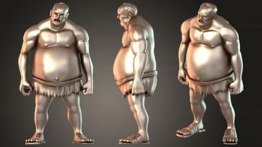 Figurines of people Hill Giant 3d model