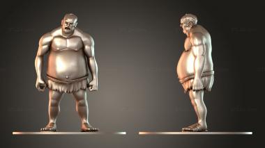 Figurines of people Hill Giant Club 3d model