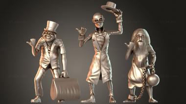 Figurines of people Hitchhiking Ghosts 3d model