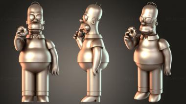 Figurines of people Homer Jay Simpson Donut 3d model