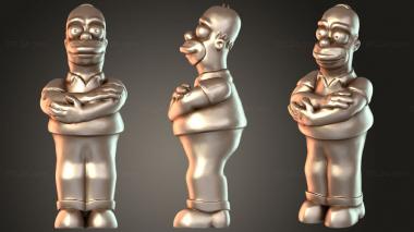 Figurines of people Homer Simpson 3d model