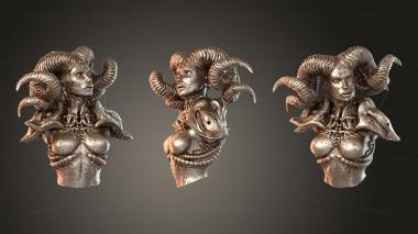 Figurines of people Horned Female Horns 3d model