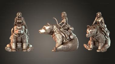 Figurines of people Hrashnarr the Hunter Hero and Brother Bear 3d model
