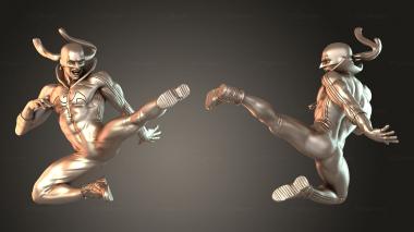 Figurines of people Iron Fist the Boy with Dragon 3d model