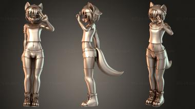 Figurines of people Jade Cyberwolf and Icarus 3d model