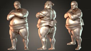 Figurines of people Japanese Sumo Wrestler Duplicate 3d model