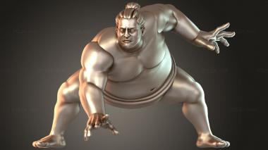 Figurines of people Japanese Sumo Wrestler Powerful 3d model