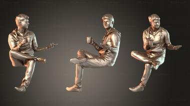Figurines of people John Native 3d model