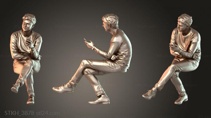 Figurines of people (John Unique, STKH_3878) 3D models for cnc