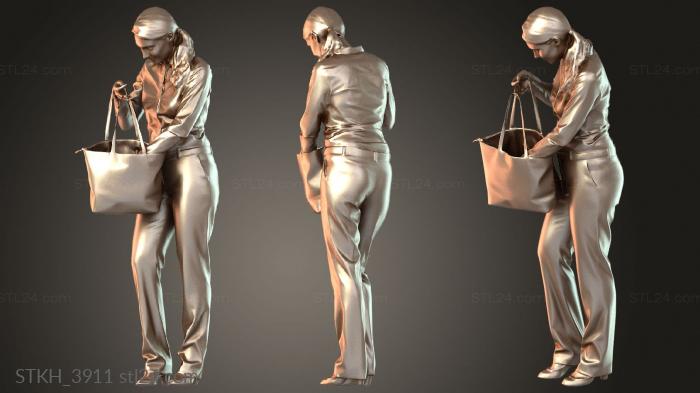 Figurines of people (Kim Graceful, STKH_3911) 3D models for cnc