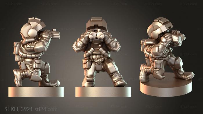 Figurines of people (Kneeling Spotter, STKH_3921) 3D models for cnc