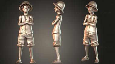 Figurines of people Luffy 3d model
