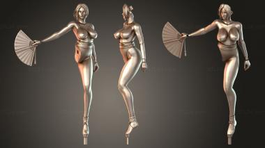 Figurines of people Mai Shiranui Bare Waist 3d model