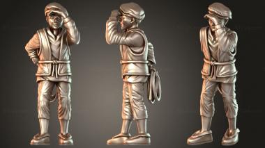 Figurines of people Medieval Village Boy 3d model